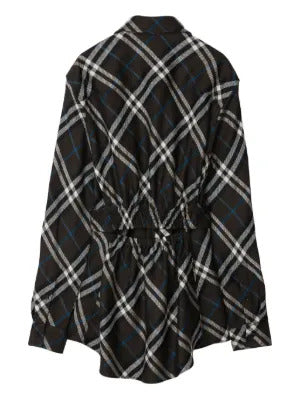 Burberry check-pattern belted shirt