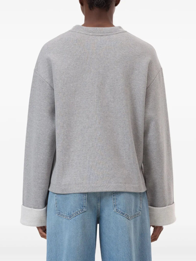 Closed  turn-up long-sleeve sweatshirt