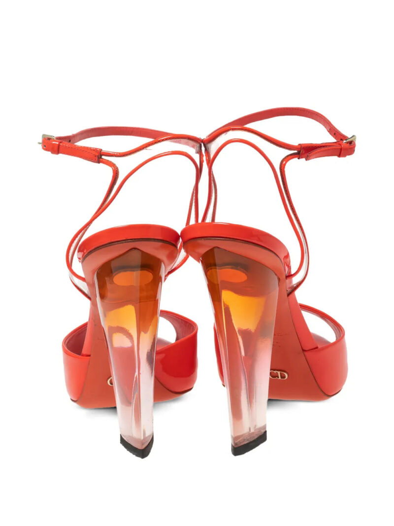 Christian Dior 120mm patent-leather ankle-strap sandals