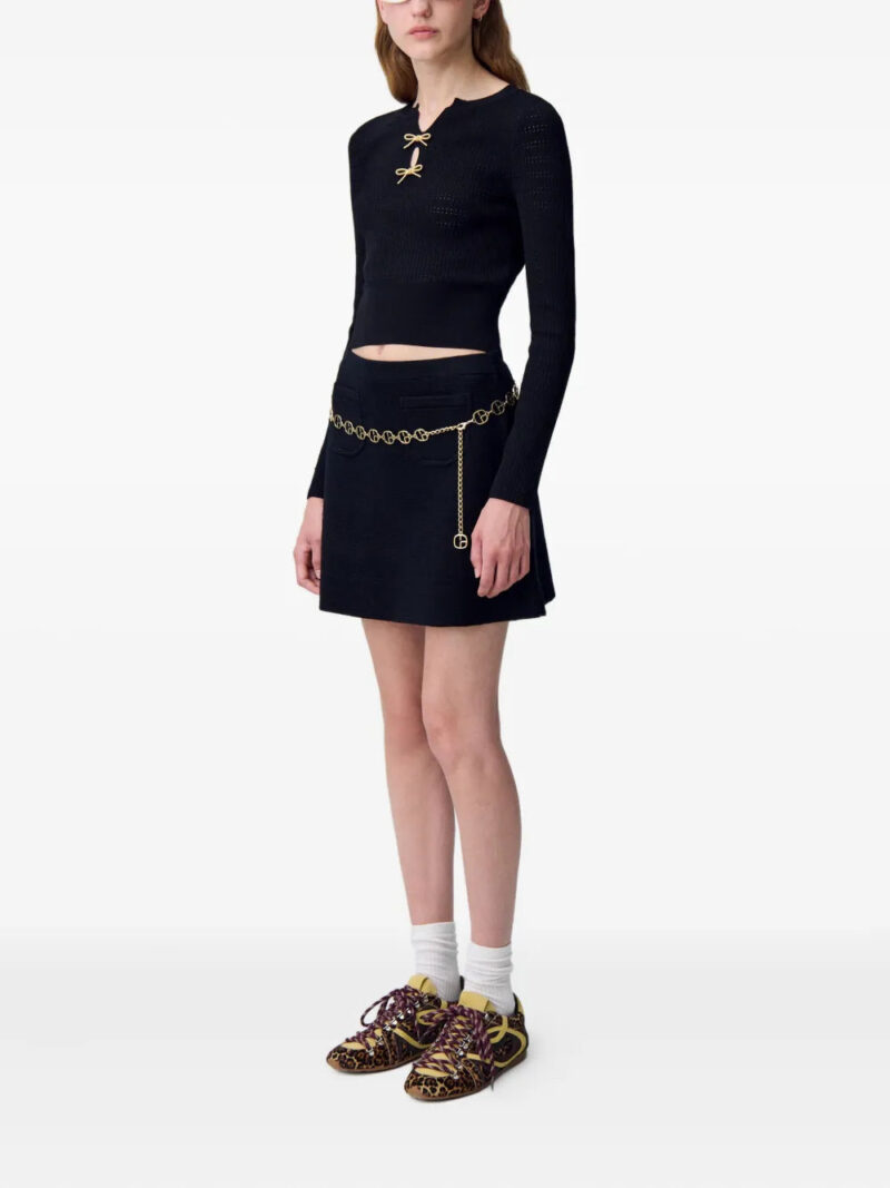 Claudie Pierlot bow-detail knitted sweatshirt