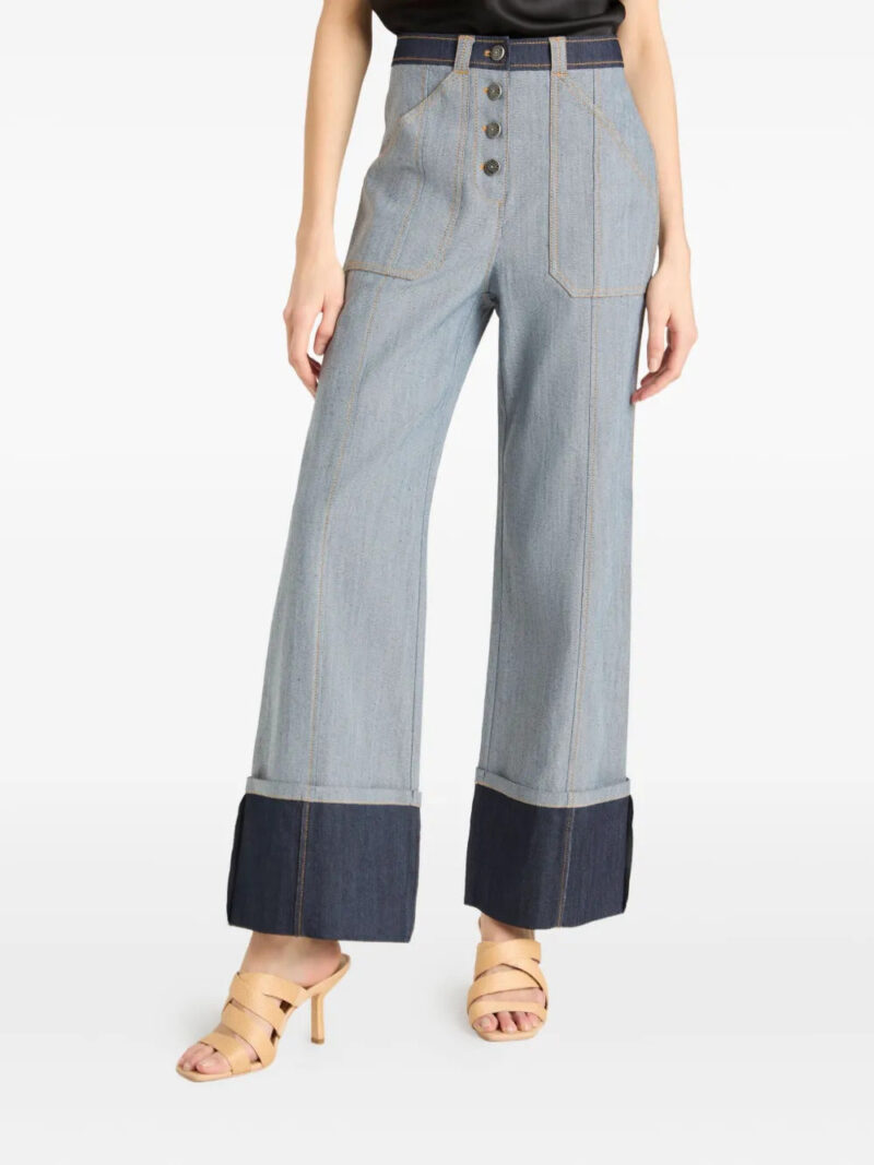 Cinq A Sept  Benji cuffed button-fastening jeans