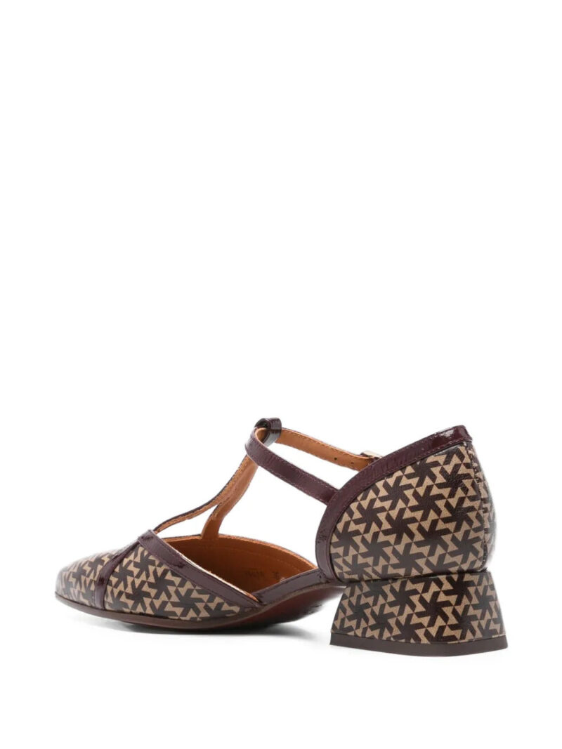 Chie Mihara 35mm geometric-print T-bar pumps