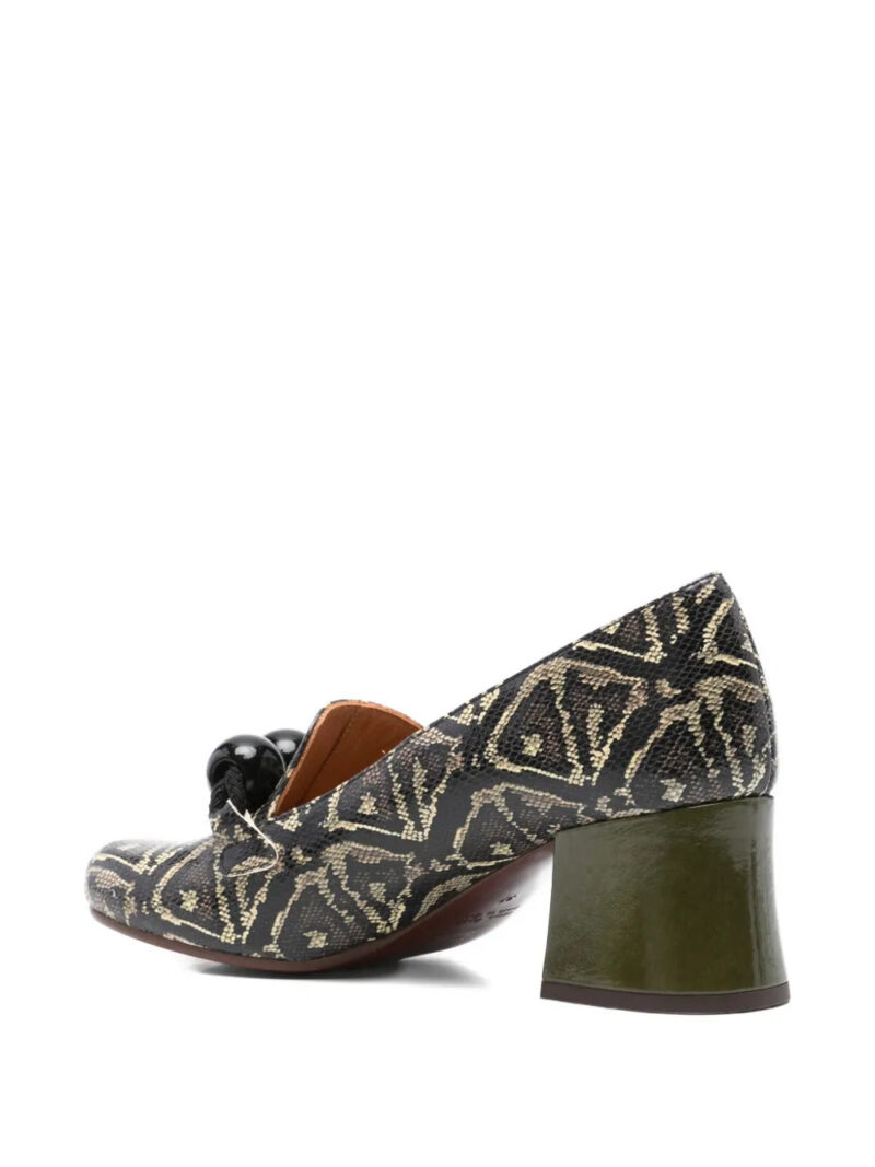 Chie Mihara 50mm Mumba geometric-pattern block-heel pumps