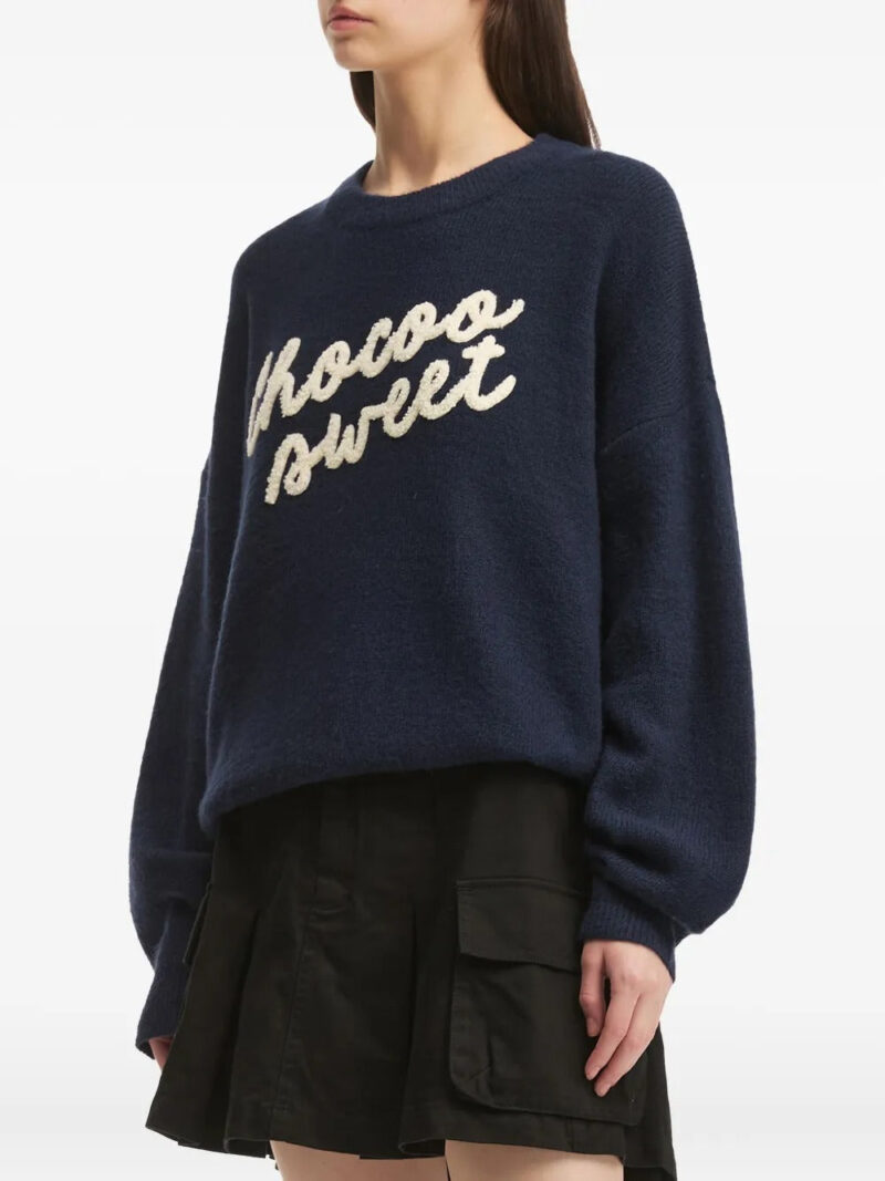 CHOCOOLATE  raglan-sleeve embroidered sweatshirt