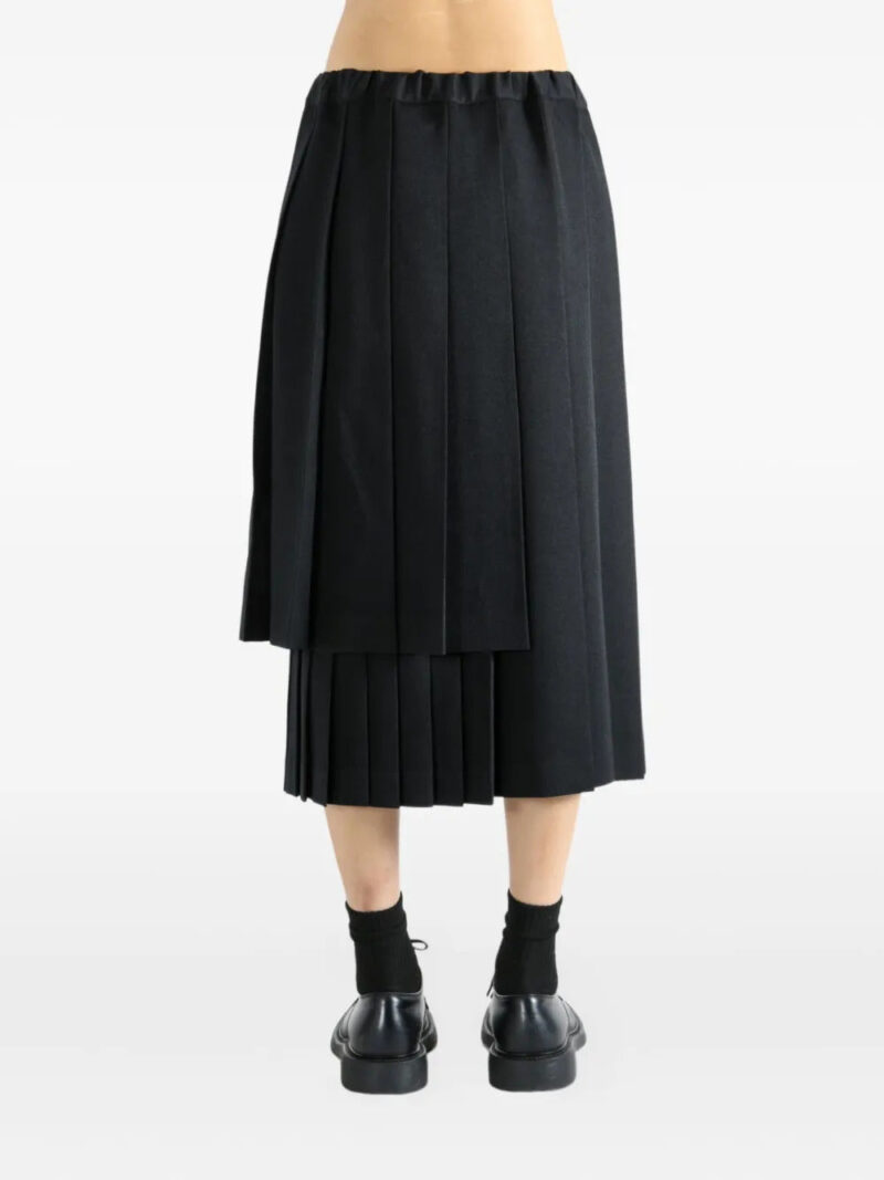 Comme Des Garçons pleated asymmetric midi skirt