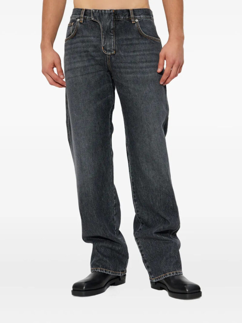Balmain  logo-patch jeans