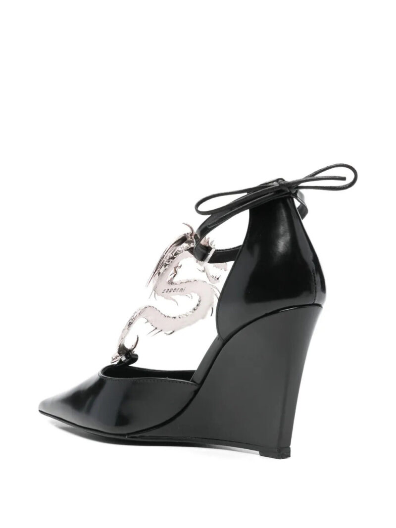 Coperni 95mm dragon wedge-heel pumps