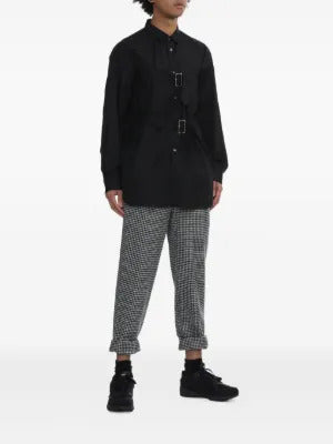 Black Comme Des Garçons  buckled cotton shirt