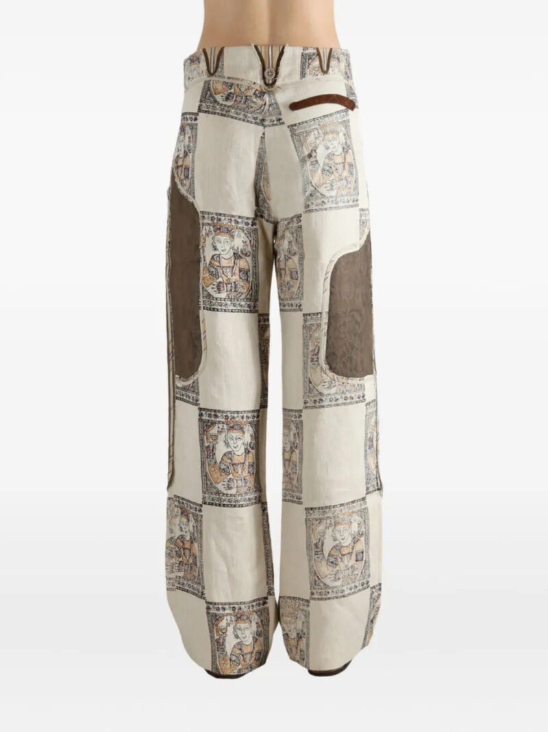 COMMUNS patterned panelled trousers