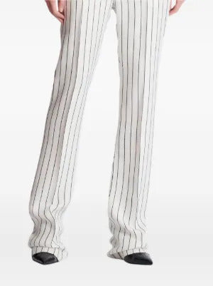 Balmain pinstripe flared-leg trousers