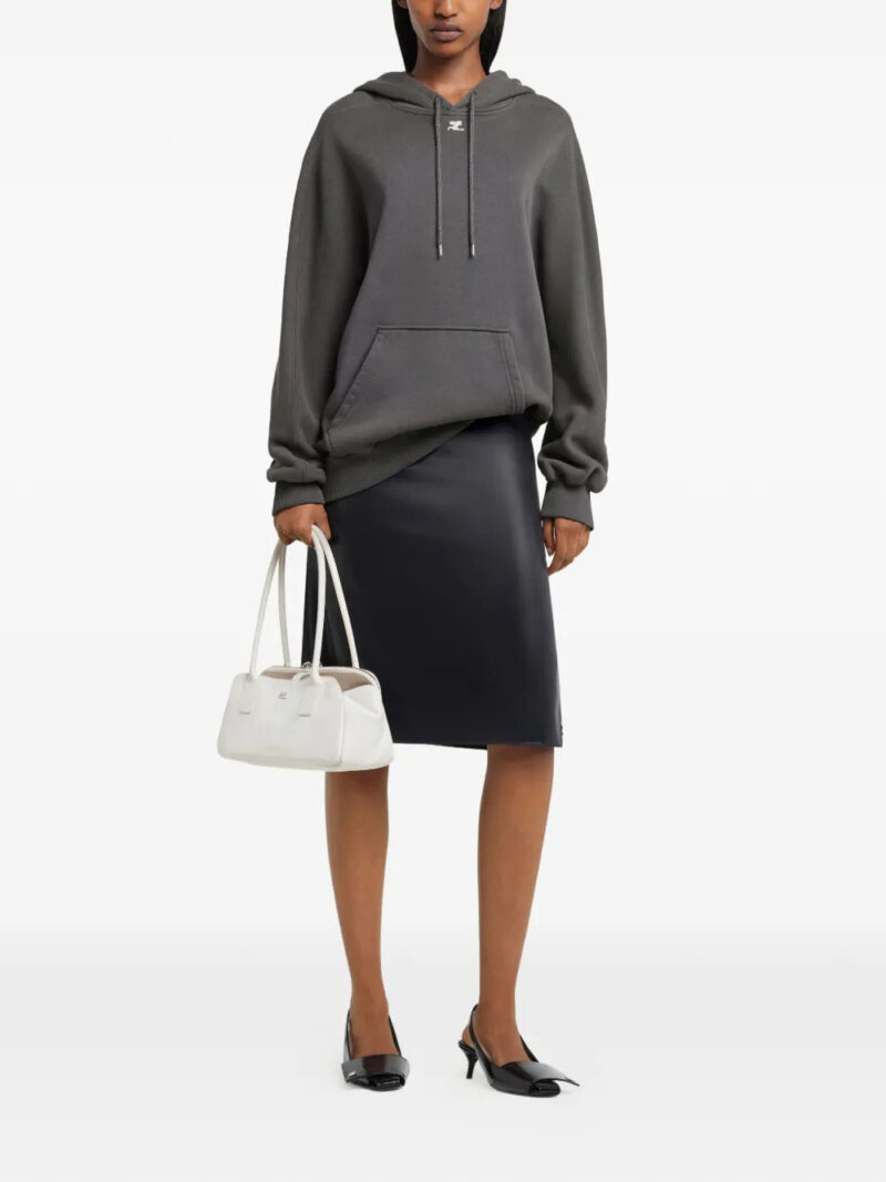 Courrèges  logo-embroidery hoodie
