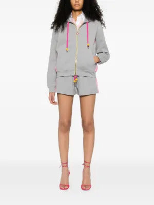 Casablanca zip side stripe hooded top