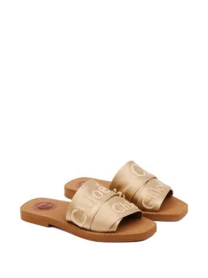 Chloé  Woody logo-strap sandals