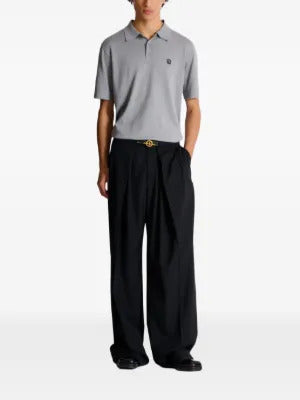 Balmain logo-embroidered cotton polo shirt