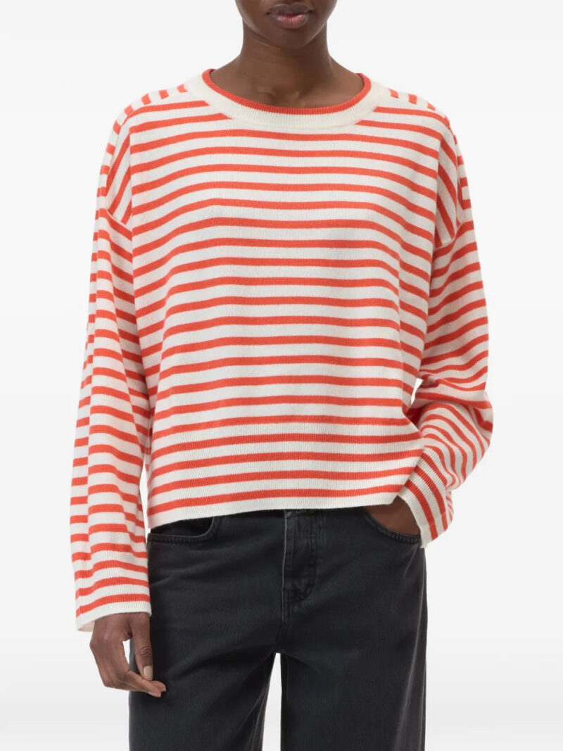 Closed striped crew-neck T-shirt