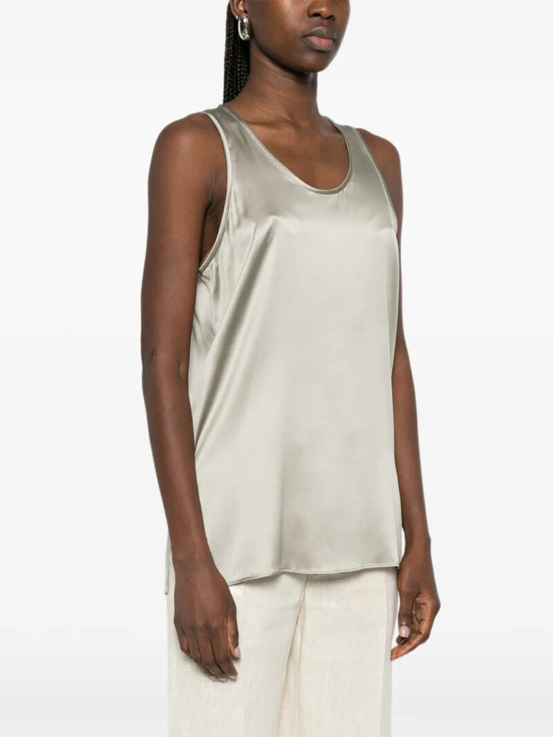 Brunello Cucinelli  scoop-neck silk blouse