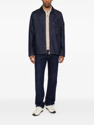 ason Stone Island  logo-patch polo shirt