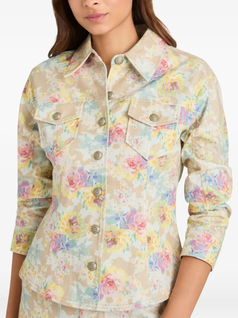 Cinq A Sept  Canyon Ikat Bouquet denim jacket