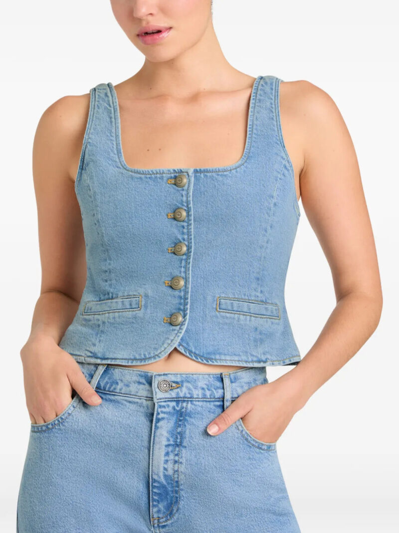 Cinq A Sept  Rowena button-up denim top