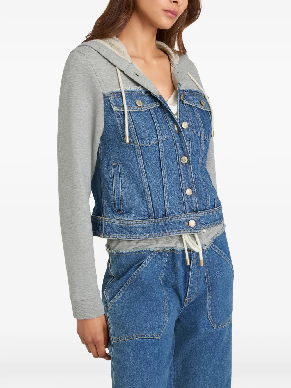 Cinq A Sept Sutton hooded denim jacket - Image 3