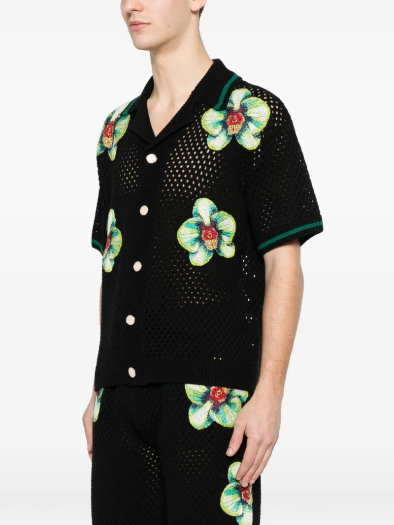 Casablanca  floral-embroidered shirt