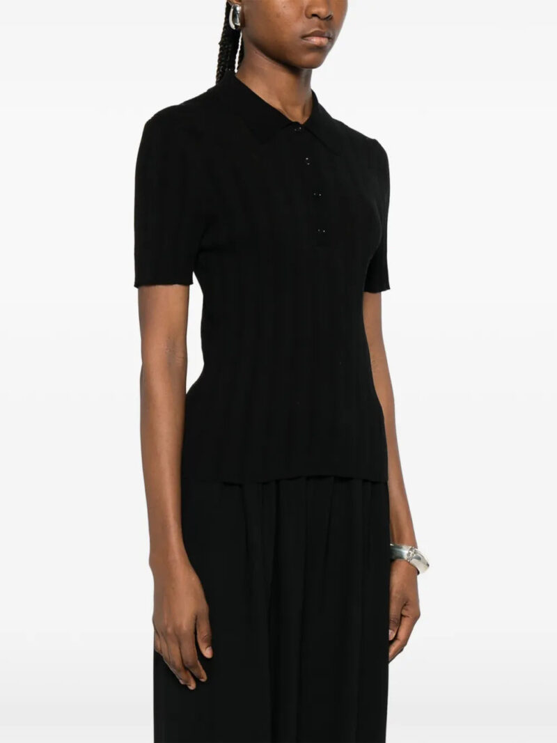 BOMPARD  ribbed button-fastening polo top