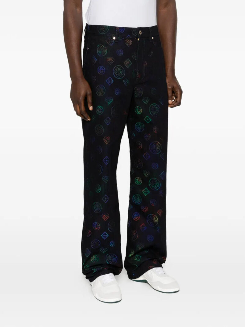 Casablanca  logo-pattern jeans