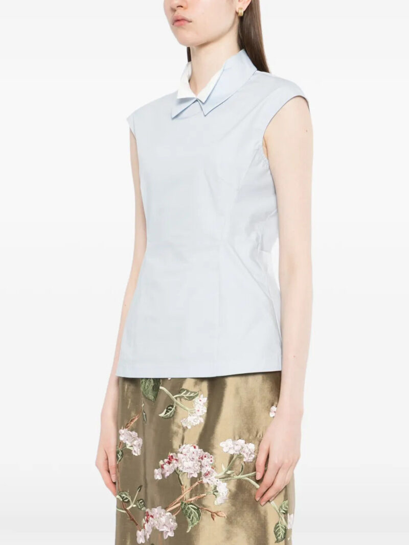 AO YES  collared sleeveless blouse