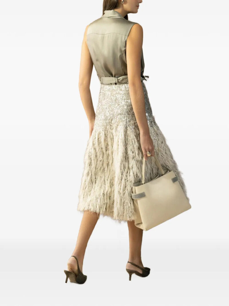 Brunello Cucinelli wrap sleeveless blouse