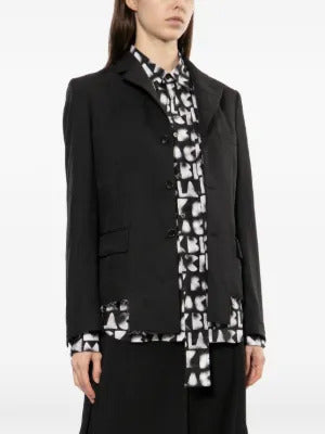 Black Comme Des Garçons logo-print long-sleeve shirt