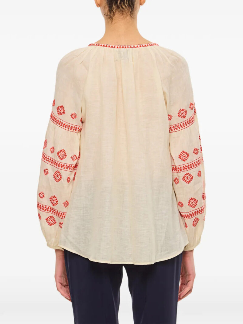 Benaras By Citrus  gathers floral embroidery top