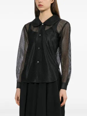 Black Comme Des Garçons  mesh shirt