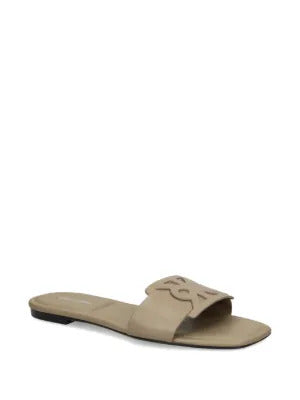 Calvin Klein CK Provence logo leather sandals