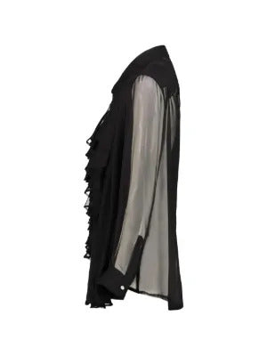 Comme Des Garçons ruffled sheer-panel shirt - Image 3