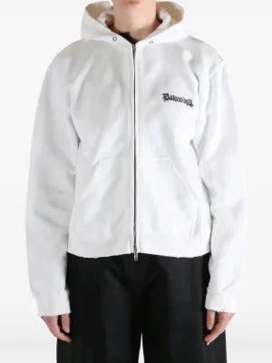 Balenciaga graphic-print zip-up hoodie