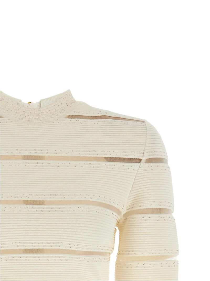 Balmain mesh sequin-embellished bodycon mini dress
