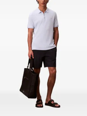 Calvin Klein  zip-fastening logo-patch polo shirt