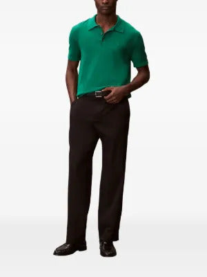 Calvin Klein  Supima embroidered-logo polo shirt