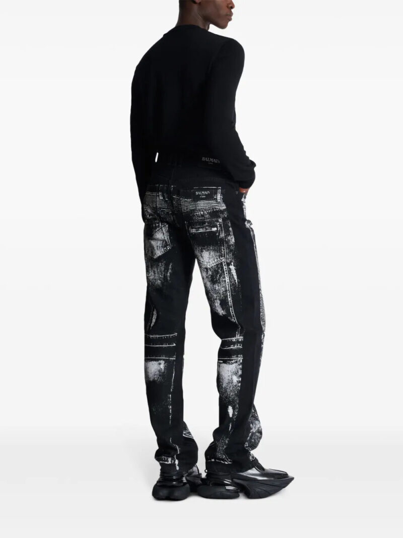 Balmain  trompe l'oeil-print jeans