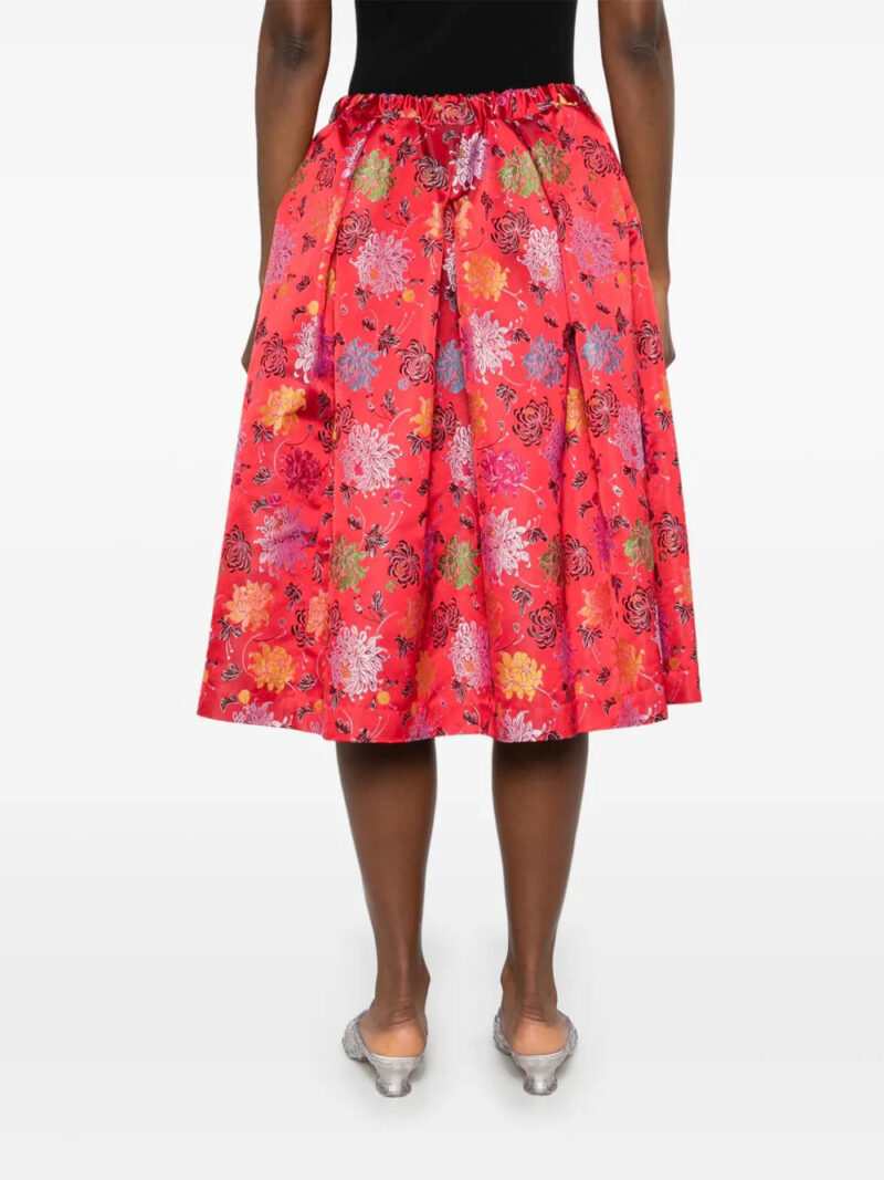Comme Des Garçons  floral-jacquard midi skirt