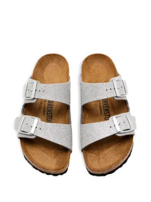 Birkenstock  glitter double-buckle flat sandals