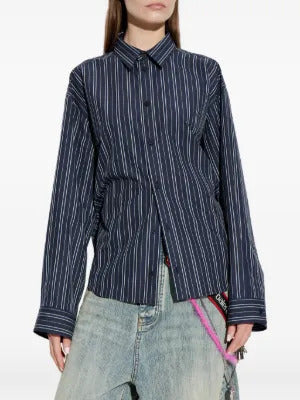 Balenciaga  striped button-up shirt