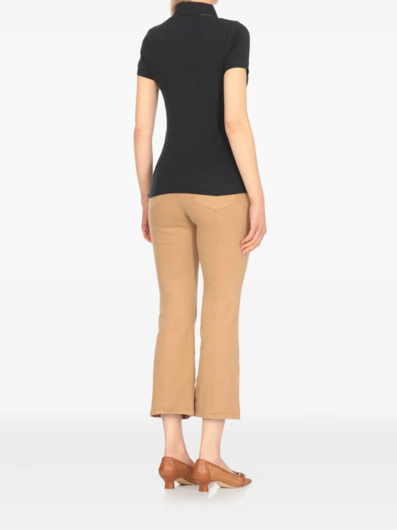 Barbour  six-button embroidered-logo polo top