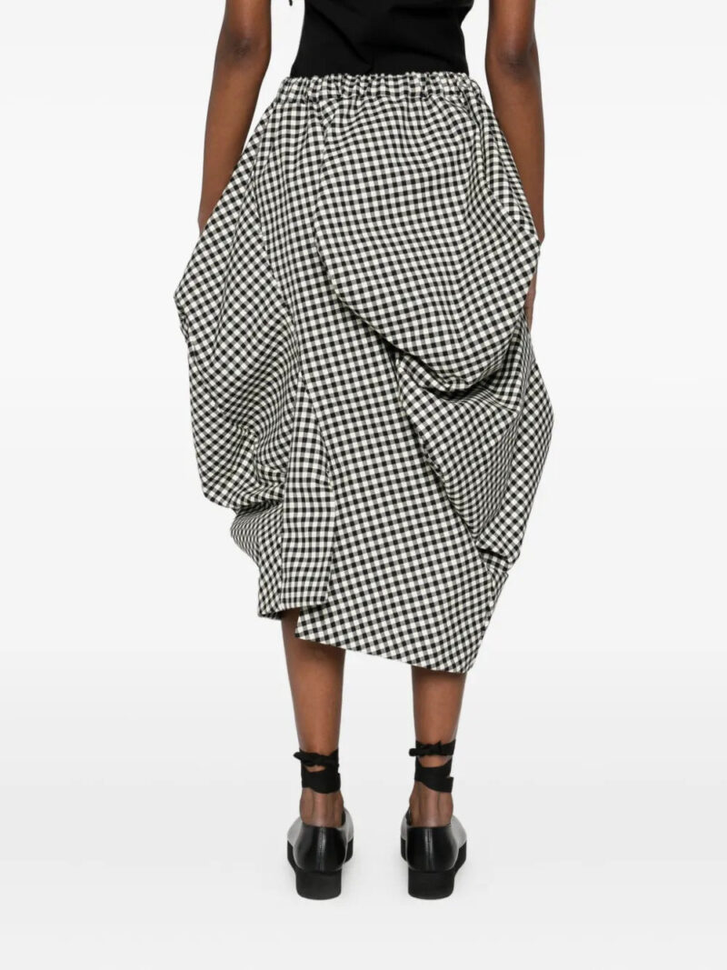 Comme Des Garçons gingham-pattern gathered skirt