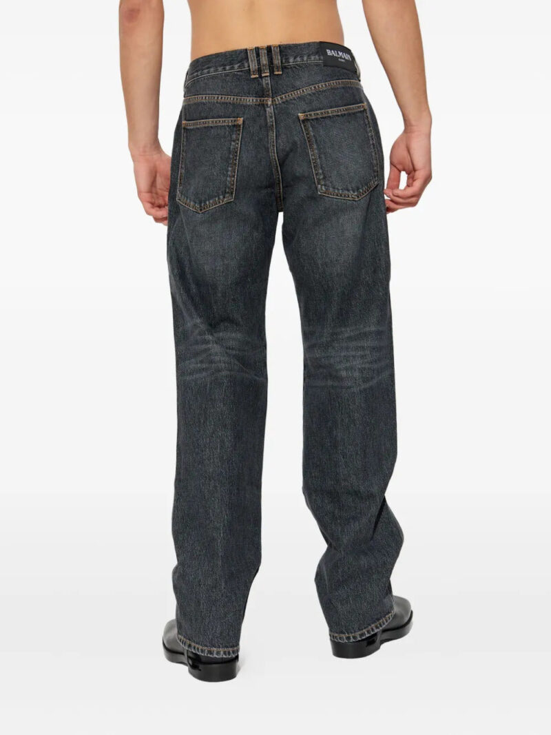 Balmain  logo-patch jeans