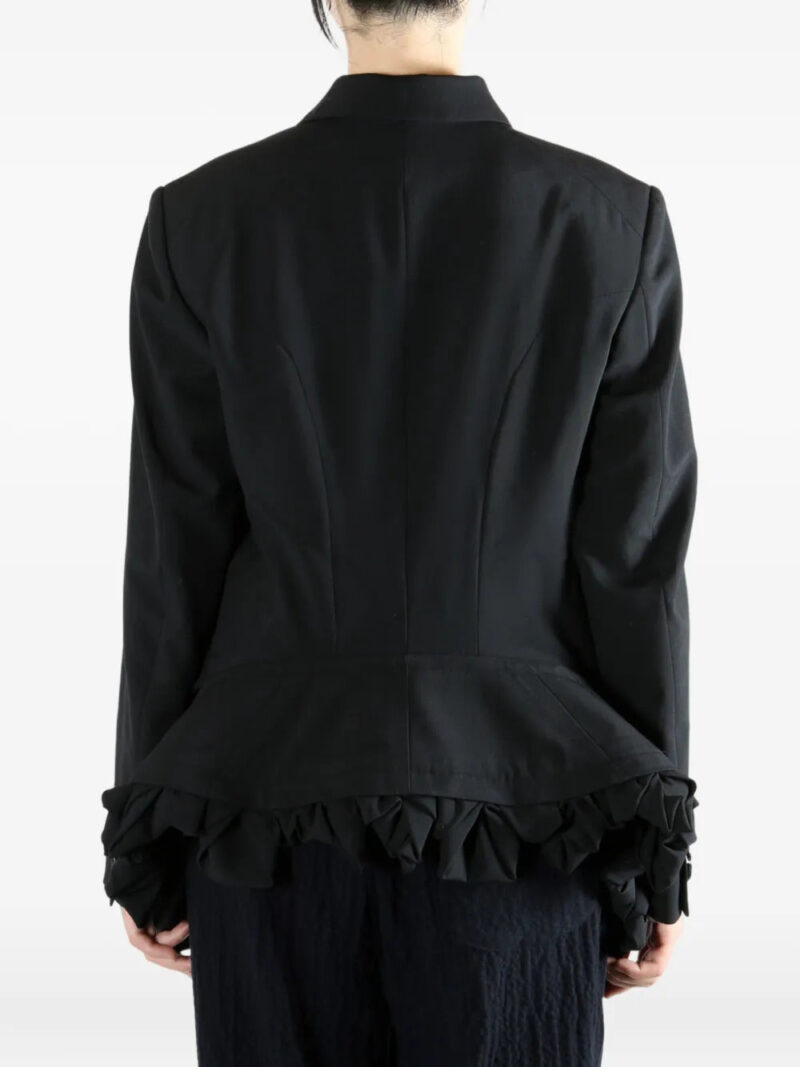 Comme Des Garçons Comme Des Garçons  wool ruffled fitted jacket