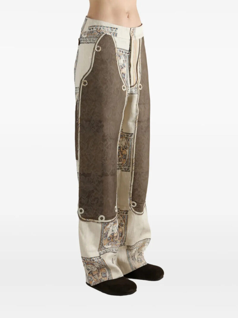 COMMUNS patterned panelled trousers