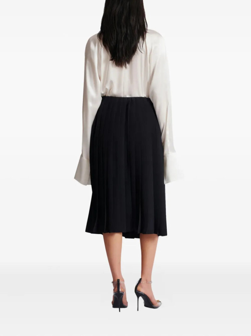 Balmain pleated chain-embellished skirt