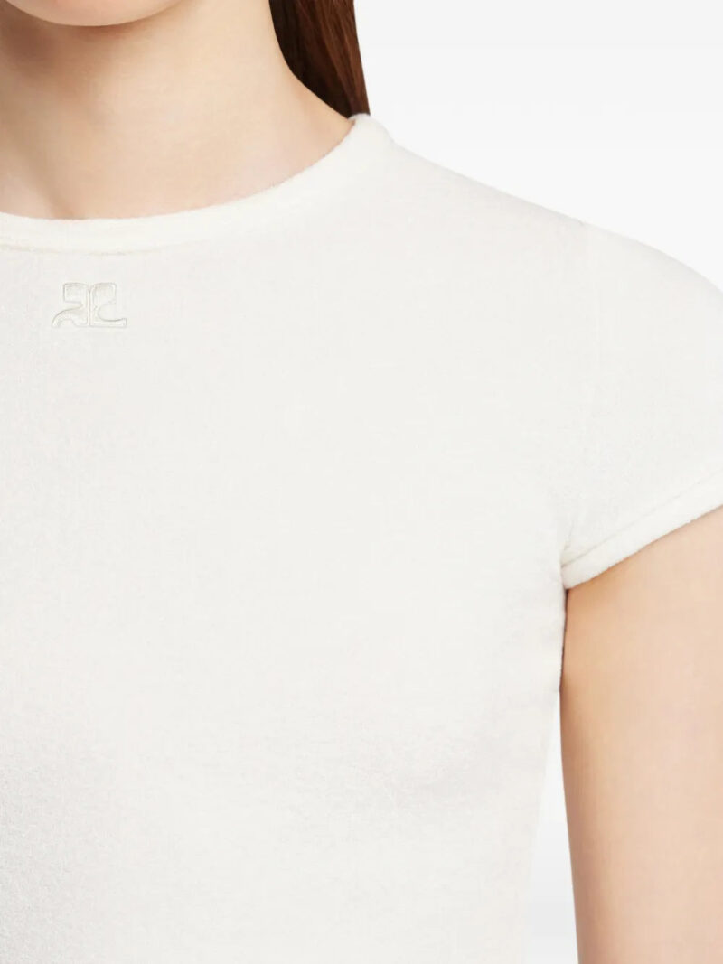 Courrèges logo-embroidered T-shirt