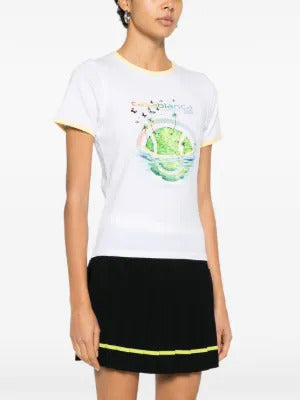 Casablanca  Longline Ringer graphic-print T-shirt
